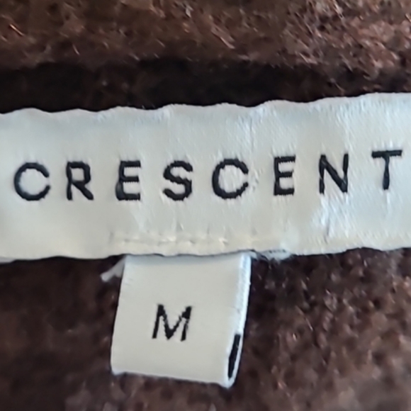 Crescent Cora Funnel Neck Sweater Partial Button Placket Slouchy Mock M - Picture 13 of 13